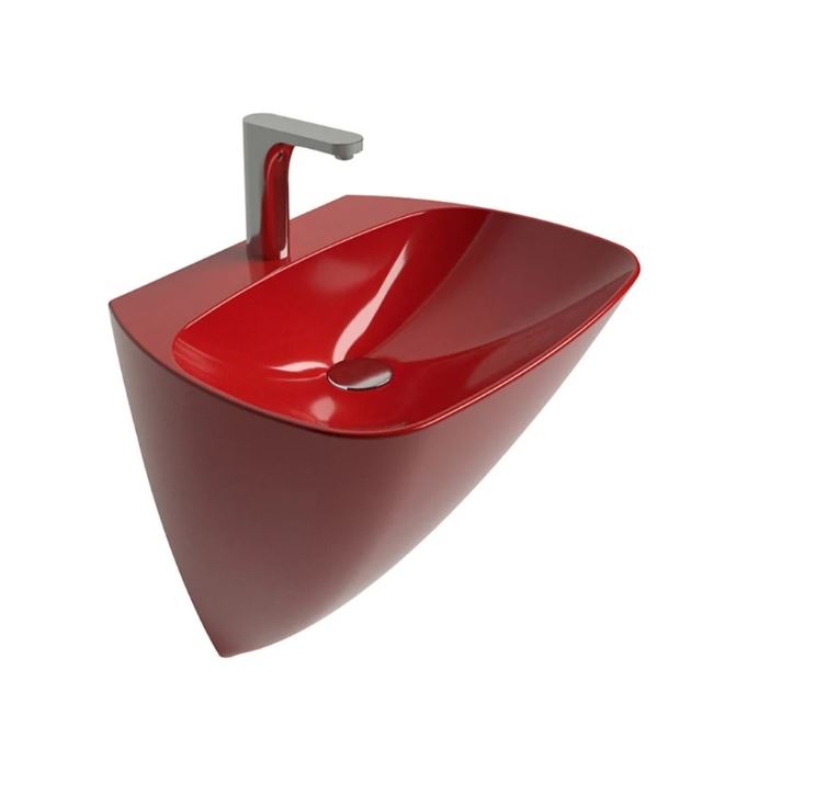 Newarc Monoblok Lavabo Mono 49,5X46X62Cm Parlak Kırmızı 3818R